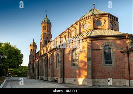 Jeondong katholischen Kirche, einem historischen Ort in der Nähe von Jeonju Hanok Dorf in der Stadt Jeonju, Südkorea Stockfoto