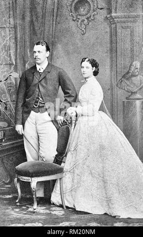 Tsarevich Alexander Alexandrowitsch Russlands und Prinzessin Dagmar von Dänemark - Engagement Foto, 1860 s Stockfoto