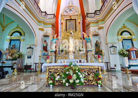 Puerto Vallarta, Mexiko - 20 April 2018: Sehenswürdigkeiten Puerto Vallarta Kirche - Pfarrei Unsere liebe Frau von Guadalupe Stockfoto