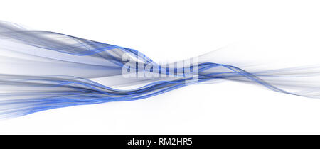 Blue Waves auf weißem Hintergrund (Computer Generated image) Stockfoto