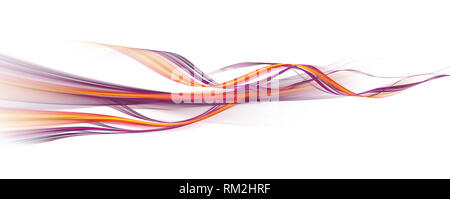 Bunte Wellen auf weißem Hintergrund (Computer Generated image) Stockfoto