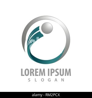 Circle Line Anfangsbuchstabe i logo Konzept Design. Symbol grafische Vorlage element Stock Vektor