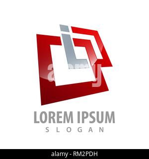 Abstrakte square Connect Logo Konzept Design. Symbol grafische Vorlage element Stock Vektor