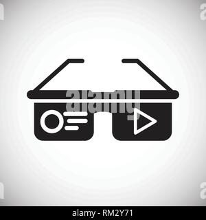 Virtuelle Realität googles Symbol auf weißem Hintergrund für Grafik- und Webdesign, modernen einfachen Vektor unterzeichnen. Internet Konzept. Trendy Symbol für Web site Design web-Taste oder mobile App. Stock Vektor