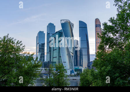 Business District in Moskau - Moskau International Business Center "Moskau, Russland Stockfoto