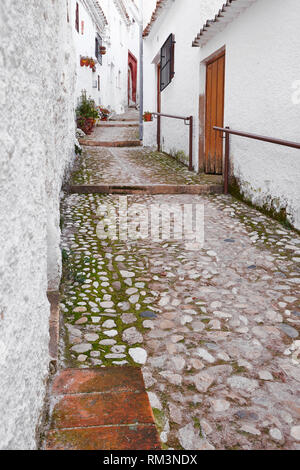 Traditionelle Gasse mit weißen Fassaden in Andalusien. Ubeda, Spanien Stockfoto
