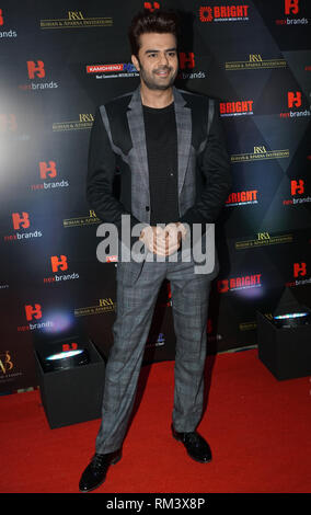 Mumbai, Indien. 12. Feb 2019. Bollywood Schauspieler Manish Paul während Brent Vishion Gipfel 2019 im ITC Grand Maratha Hotel Saharin Mumbai, Indien Am 12. Feb 2019. Credit: prodip Guha/Alamy leben Nachrichten Stockfoto