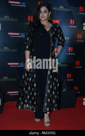 Mumbai, Indien. 12. Feb 2019. Bollywood Schauspieler Vidya Balan während Brent Vishion Gipfel 2019 im ITC Grand Maratha Hotel Saharin Mumbai, Indien Am 12. Feb 2019. Credit: prodip Guha/Alamy leben Nachrichten Stockfoto