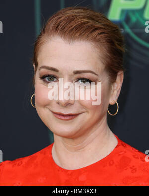 Los Angeles, North Hollywood, Vereinigte Staaten. 12 Feb, 2019. Los Angeles, North Hollywood, Los Angeles, CA, USA - 12. Februar: Schauspielerin Alyson Hannigan kommt an der Los Angeles Premiere des Disney Channel's "Kim Possible" am Saban Media Center auf dem Fernsehen Akademie am Februar 12, 2019 in North Hollywood, Los Angeles, Kalifornien, Vereinigte Staaten. (Foto von Xavier Collin/Image Press Agency) Stockfoto