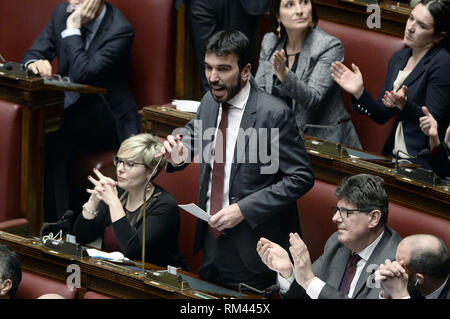 Foto Fabio Cimaglia/LaPresse 13-02-2019 Roma Politica Camera dei Deputati. Die Fragestunde Nella foto Maurizio Martina Foto Fabio Cimaglia/LaPresse 13-02-2019 Roma (Italien) Politik Abgeordnetenhaus. Frage mal In der Pic Maurizio Martina Stockfoto