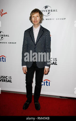 LOS ANGELES, Ca - 10. Februar: Beck besucht Universal Music Group ist 2019 Nach einer Party in der Zeile DTLA am 9. Februar 2019 in Los Angeles, Kalifornien. Foto: Absturz/imageSPACE Stockfoto