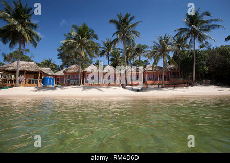 Kleine Ferienanlage am Strand, Bamboo Resort, an Gian Dau,, Insel Phu Quoc, Vietnam Stockfoto