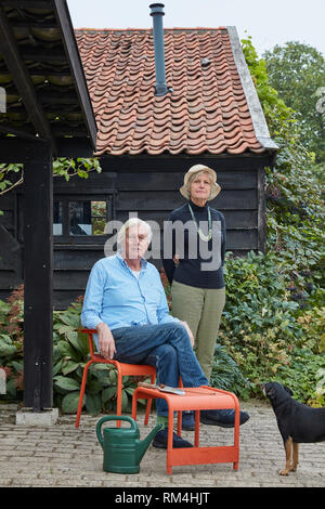 Piet Oudolf an seinem hummelo Garten. Ich habe viele mehr von seinem schönen Garten, das ist nur eine kleine Auswahl. Stockfoto