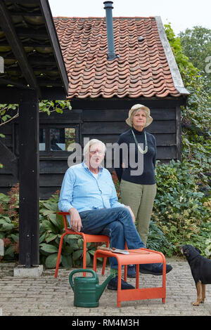 Piet Oudolf an seinem hummelo Garten. Ich habe viele mehr von seinem schönen Garten, das ist nur eine kleine Auswahl. Stockfoto