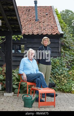 Piet Oudolf an seinem hummelo Garten. Ich habe viele mehr von seinem schönen Garten, das ist nur eine kleine Auswahl. Stockfoto