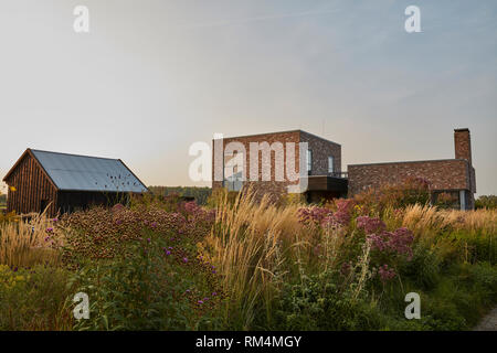 Piet Oudolf an seinem hummelo Garten. Ich habe viele mehr von seinem schönen Garten, das ist nur eine kleine Auswahl. Stockfoto