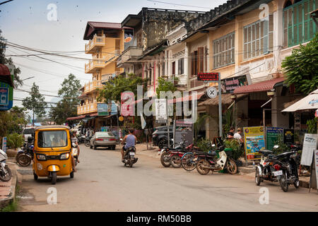 Kambodscha, Provinz Kampot Kampot City, East Street, 726, Pensionen und Restaurants Stockfoto