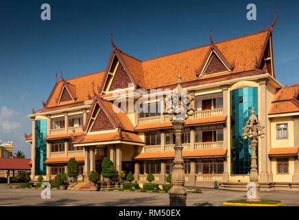 Kambodscha, Kampot Province, Kampot, Riverside Road, moderne Khmer Style kambodschanische Architektur, Provincial Hall, lokalen Regierungsstellen Stockfoto