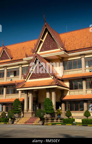 Kambodscha, Kampot Province, Kampot, Riverside Road, moderne Khmer Style kambodschanische Architektur, Provincial Hall, lokalen Regierungsstellen Stockfoto