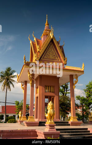 Kambodscha, Kampot Province, Kampot, Lotus Teich, städtischen Park und Garten, Khmer Style buddhistische Heiligtum Stockfoto