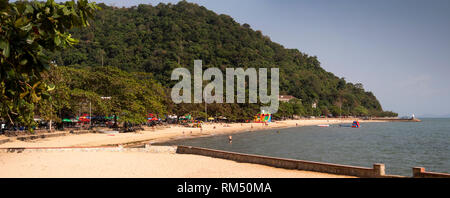 Kambodscha, Kampot, Kep, Strand, Panoramaaussicht Stockfoto