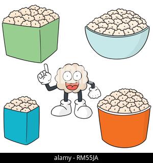 Vektor einrichten von Popcorn Stock Vektor