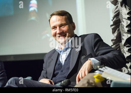 Radoslaw Sikorski in Gdynia, Polen. 10. Februar 2019 © wojciech Strozyk/Alamy Stock Foto Stockfoto