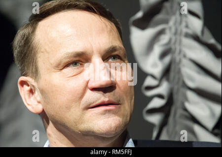 Radoslaw Sikorski in Gdynia, Polen. 10. Februar 2019 © wojciech Strozyk/Alamy Stock Foto Stockfoto