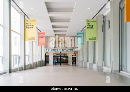 Toronto, 29.September: Der Weg zur Union Station am 29.Sep, 2018 in Toronto, Kanada, Stockfoto