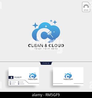 Reinigung Schreiben C-Logo template Vector Illustration icon-Element isoliert-Vektor Stock Vektor