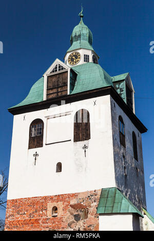 Glockenturm der Kathedrale von Porvoo, Finnland. Es wurde im 15. Jahrhundert Stockfoto
