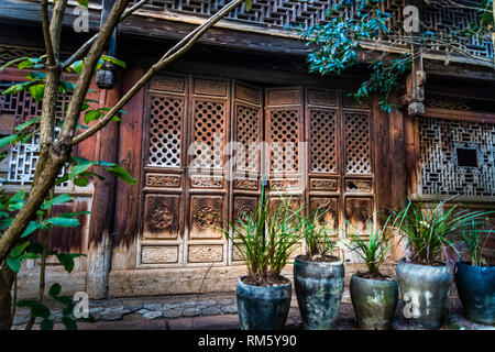 Alten Bai Volksarchitektur - Hof, Shaxi, einer historischen Stadt, Yunnan, China Stockfoto