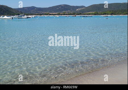 Schöne Strände - Santa Giulia Brach, Süd Korsika, Porto Vecchio Korsika Stockfoto