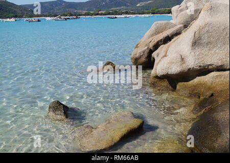 Schöne Strände - Santa Giulia Brach, Süd Korsika, Porto Vecchio Korsika Stockfoto