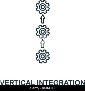 Vertikale Integration Symbol. Thin line style Industrie 4.0 icons Collection. UI und UX. Pixel Perfect vertikale Integration Symbol für Web Design, Apps Stock Vektor