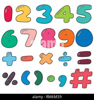 Vektor einrichten der Anzahl Stock Vektor