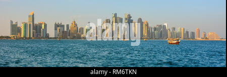 Skyline in Doha, Katar. Stockfoto