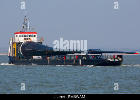 Rotorblatt, Schiff, Blade Runner, Kreuzung, den Solent, Cowes, Isle of Wight, England, Vereinigtes Königreich, Stockfoto