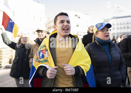 Bürger Venezuelas versammeln sich gegen Präsident Nicolas Maduro Mit zu demonstrieren: Atmosphäre Wo: Madrid, Spanien Wann: 13 Jan 2019 Credit: Oscar Gonzalez/WENN.com Stockfoto