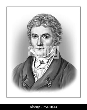 Carl Friedrich Gauss 1777-1855 Deutsche Mathematiker Stockfoto