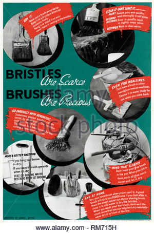 Britische Weltkrieg 2 Information der Öffentlichkeit Propaganda Poster Stockfoto