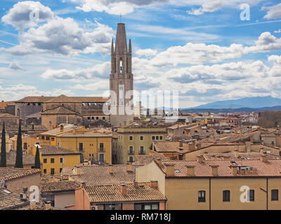 Basilika Sant Feliu, Girona, Spanien Stockfoto