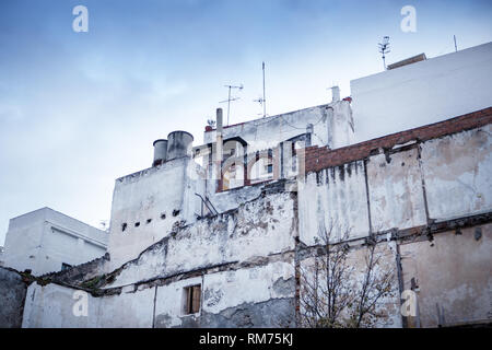 Seite eines Gebäudes in Almunecar Spanien Stockfoto