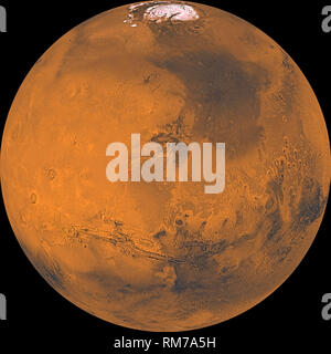 Der Planet Mars ganz Stockfoto