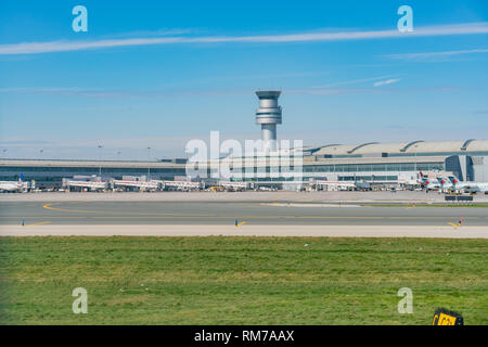 Toronto, SEP 31: Blick vom Internationalen Flughafen Toronto Pearson auf Sep 31, 2018 in Toronto Stockfoto