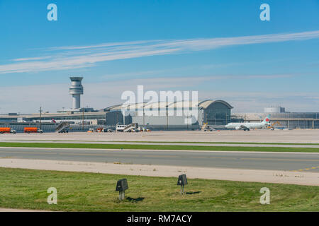 Toronto, SEP 31: Blick vom Internationalen Flughafen Toronto Pearson auf Sep 31, 2018 in Toronto Stockfoto