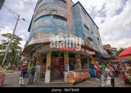 Medellin, Kolumbien - 26. Juli 2018: Street View des Prado Bereich Stockfoto