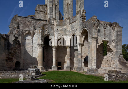 Frankr ële-de-France Chaalis Abteiruine 65862 Nordkonche von SŸden Stockfoto