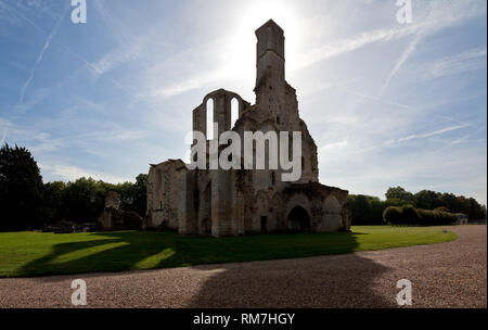 Frankr ële-de-France Chaalis Abteiruine 65886 Ansicht von Nordosten Stockfoto