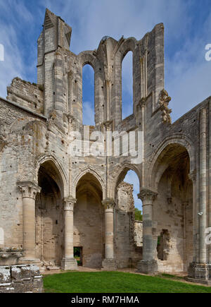 Frankr ële-de-France Chaalis Abteiruine 67094 Nordkonche / Nordosten Stockfoto